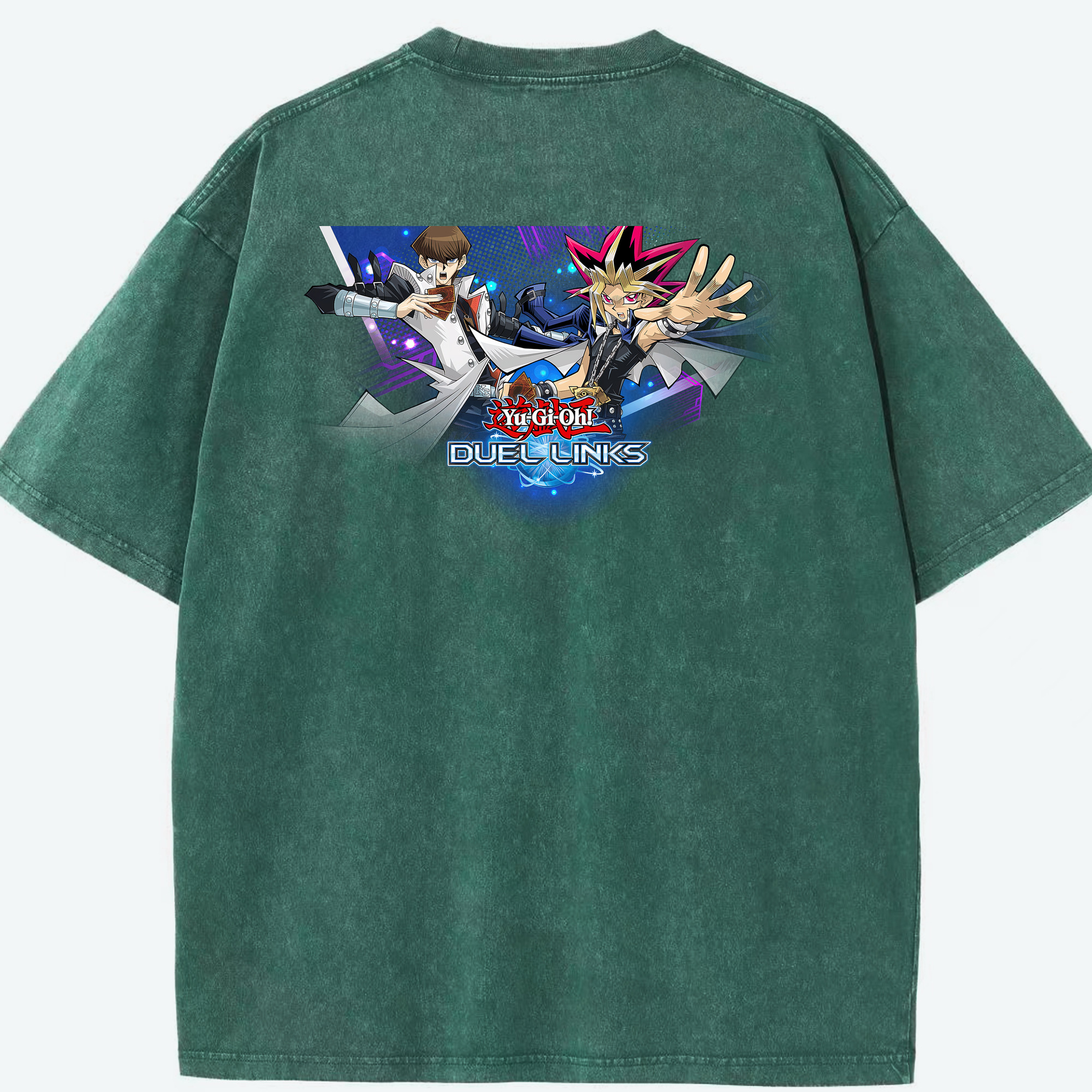 （画像用） 遊☆戯☆王 Yu-Gi-Oh! 綿100% ヴィンテージ風 半袖Tシャツ（背面プリント）